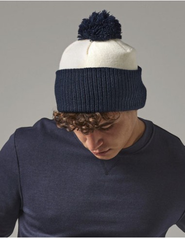 BEE-B451-Snowstar® Two-Tone Beanie
